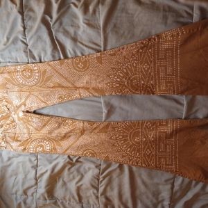 Free People bleach batik bell bottoms